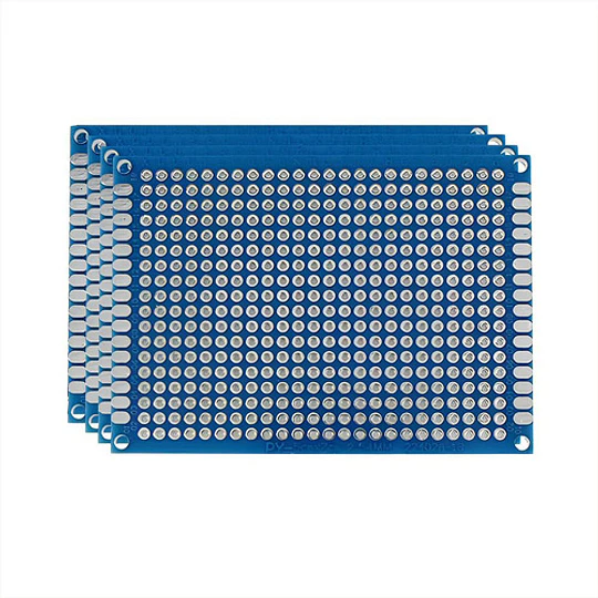 Pack De 4 Placas Perforadas Pcb Fr4 Doble Cara 50 X 70mm