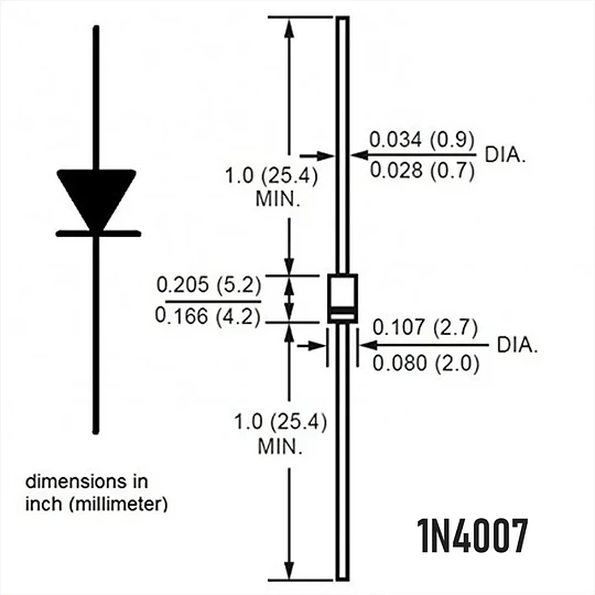 Pack 35 Diodos Rectificadores Populares 1N4007, 1N5408, 10A10