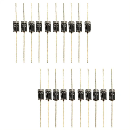 Pack 35 Diodos Rectificadores Populares 1N4007, 1N5408, 10A10
