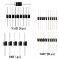 Pack 35 Diodos Rectificadores Populares 1N4007, 1N5408, 10A10