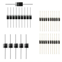 Pack 35 Diodos Rectificadores Populares 1N4007, 1N5408, 10A10