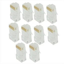 Pack De 10 Conectores Rj50  Para Redes Y Telecomunicaciones