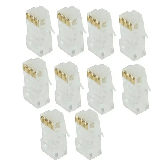 Pack De 10 Conectores Rj50  Para Redes Y Telecomunicaciones