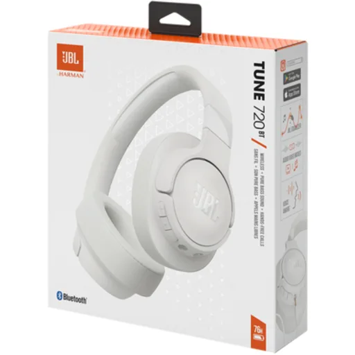 JBL TUNE 720BT – Audífonos Inalámbricos Over-Ear con Pure Bass, Micrófono y USB-C, Blanco 5
