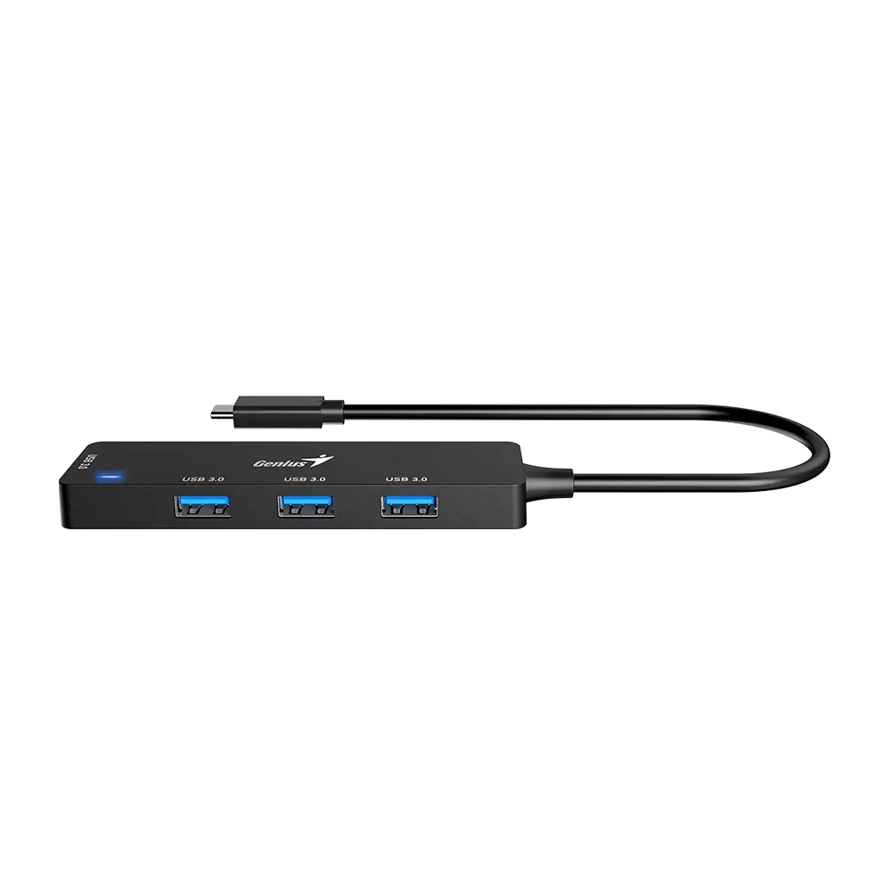 Genius UH-400 – Hub USB 3.0 de Alta Velocidad, 4 Puertos USB-A 3
