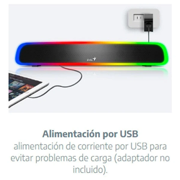 Barra de Sonido Genius Soundbar 200BT – Bluetooth y Audio Potente 5