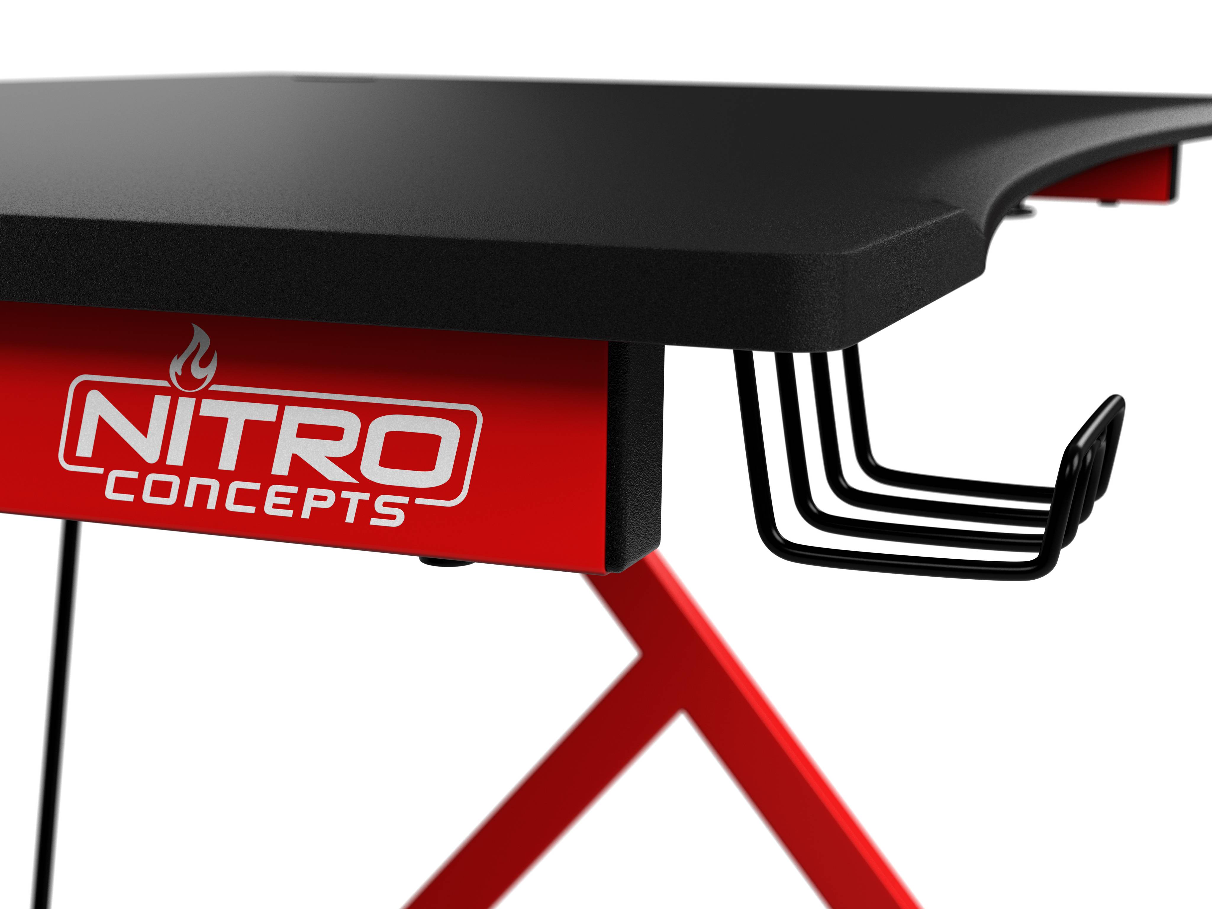 Escritorio Gaming Nitro Concepts D12 Black Red, Estilo Profesional 2