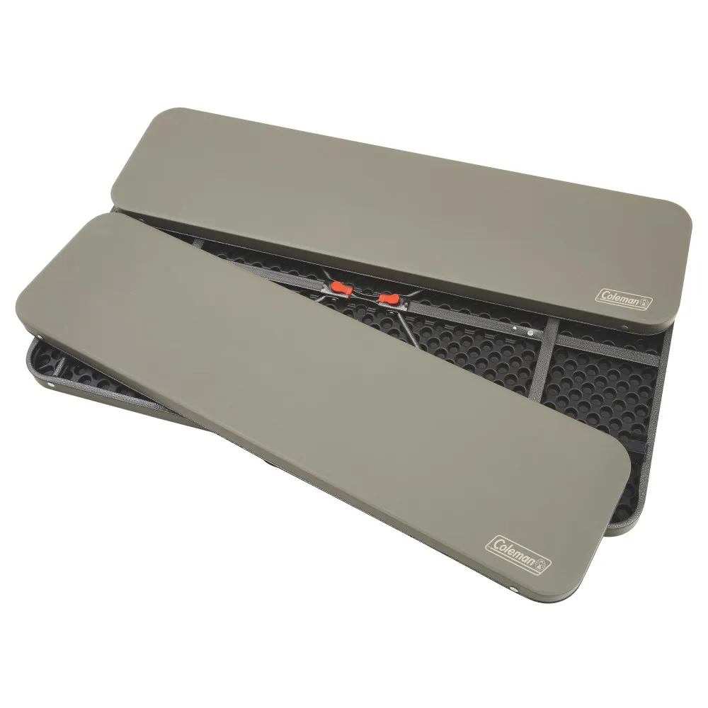 Coleman Set de Mesa y Bancos, Plegables, de 102 cm, Beige 3