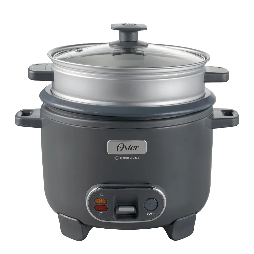 Oster Arrocera, 3 en 1, 10 Tazas de Capacidad, con Función de Sofrito, Vaporera, Recubrimiento Antiadherente Oster DiamondForce 2