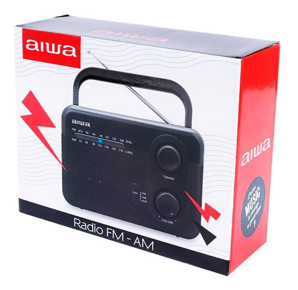 Radio Analógico Am/Fm Portátil Aiwa Awfml4 Negro 2