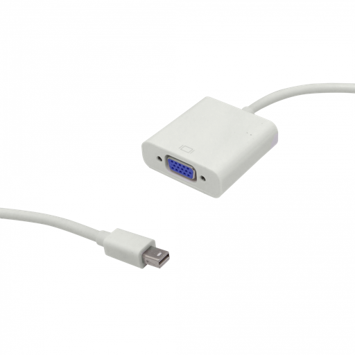 Adaptador VGA Hembra a Mini DisplayPort Macho, 15cm, Blanco, Compatible Mac 2