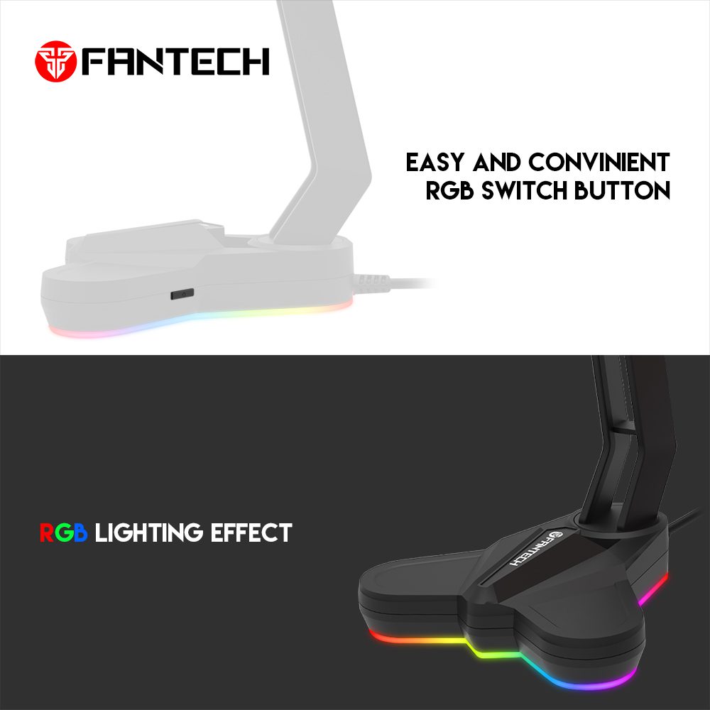 Soporte audífonos Fantech Tower AC3001S RED RGB 3