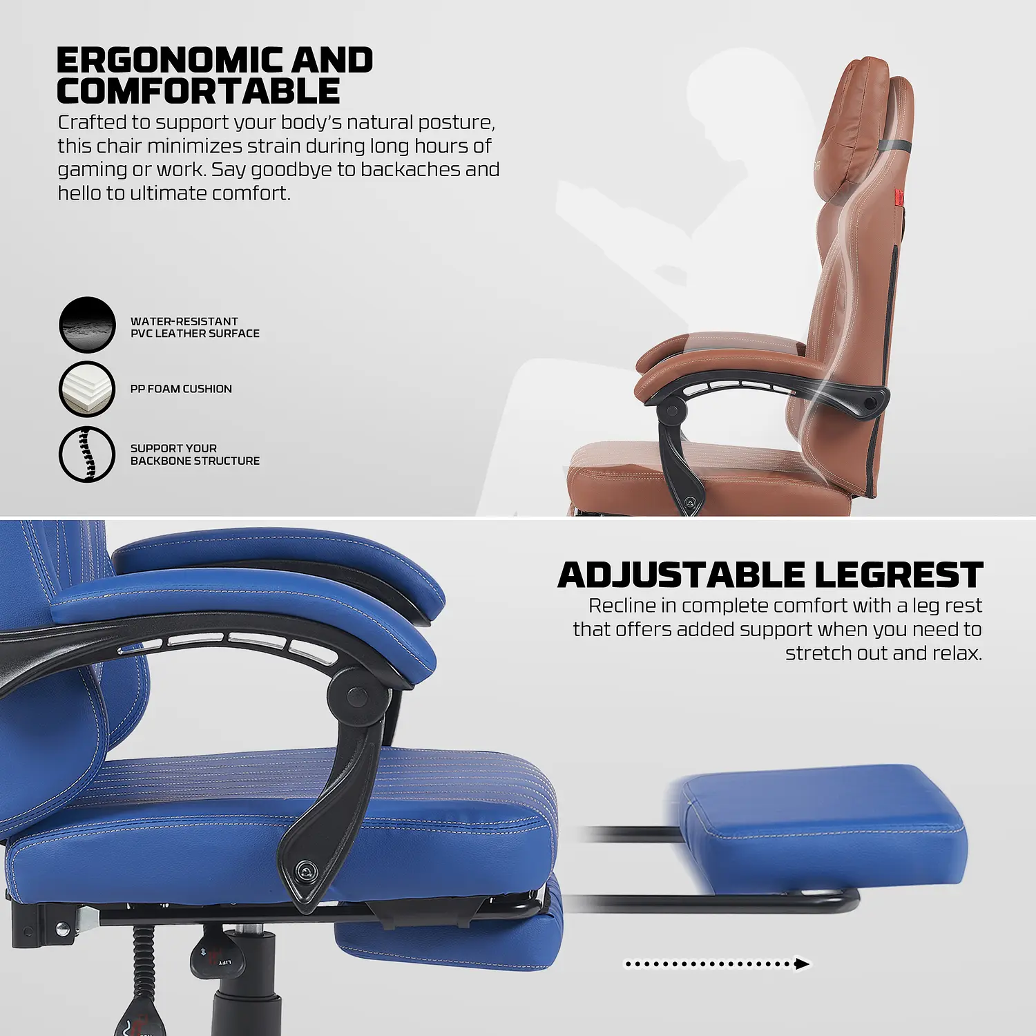 Silla Gamer Fantech ErgonómicaGC193 blue 9