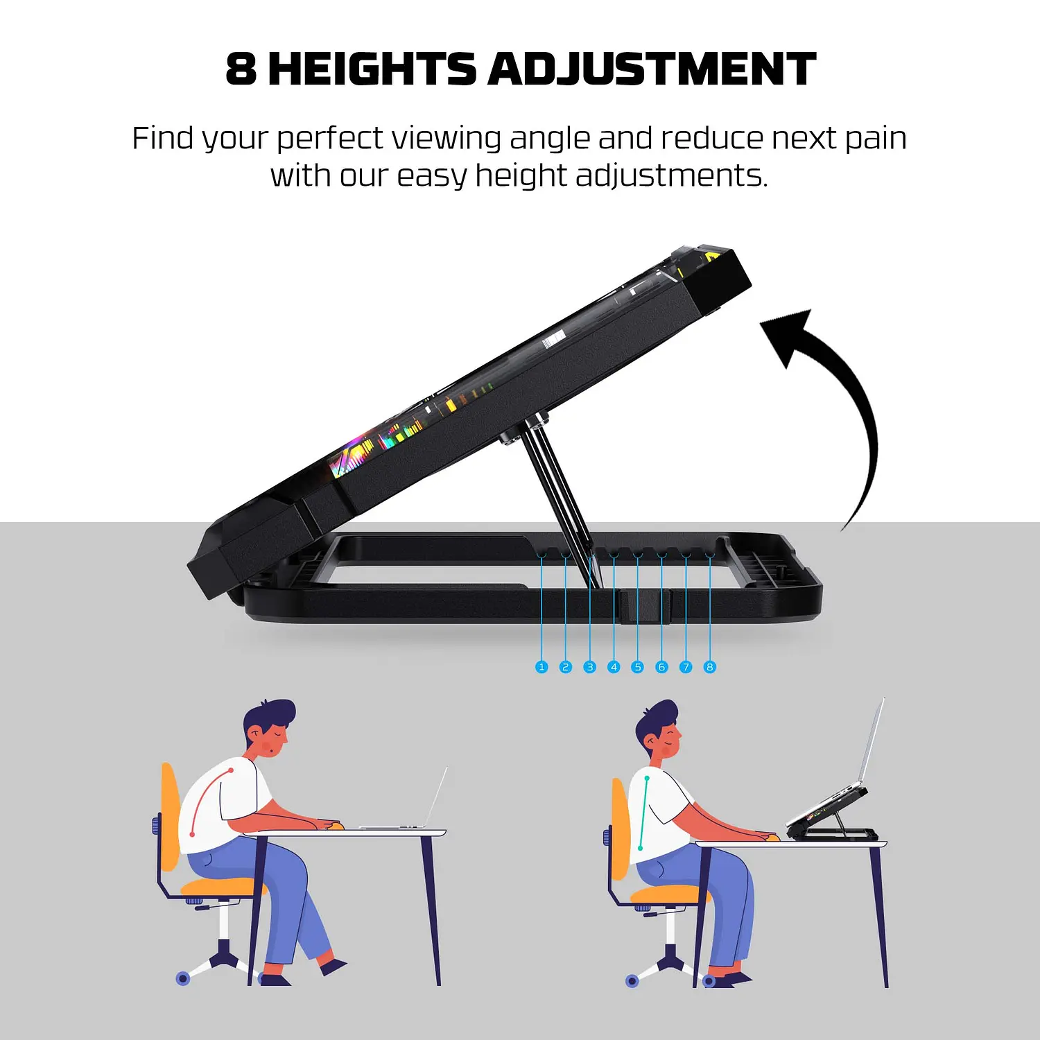  Base de notebook fantech COOLER NC21 RGB 9