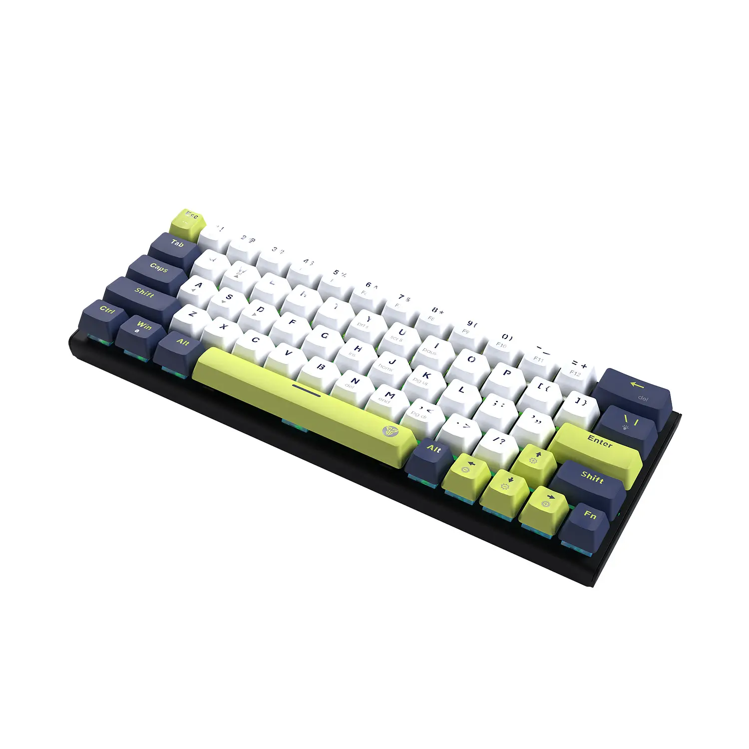 Teclado mecánico Fantech ATOM63 RGB MORI white MK874V2 factor 60% Sw blue 2