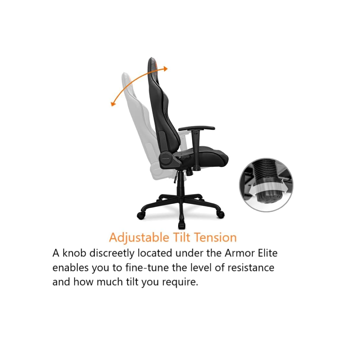 Silla Gamer Profesional Cougar Armor Elite White, 160° reclinable, 2D brazos, Almohadillas, Max120kg 6