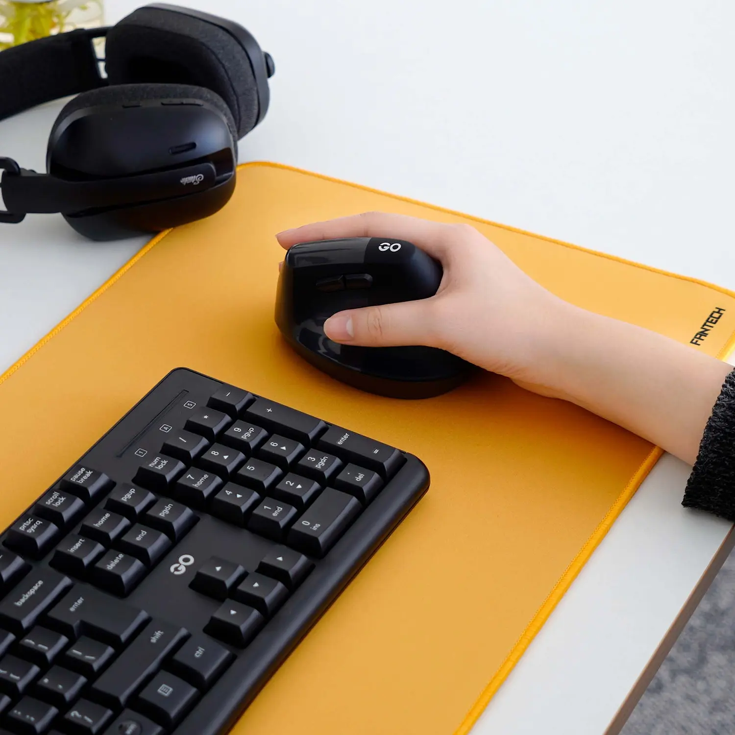 Mouse ergonómico vertical  Fantech GO Comfy inalámbrico W195R Grey 7