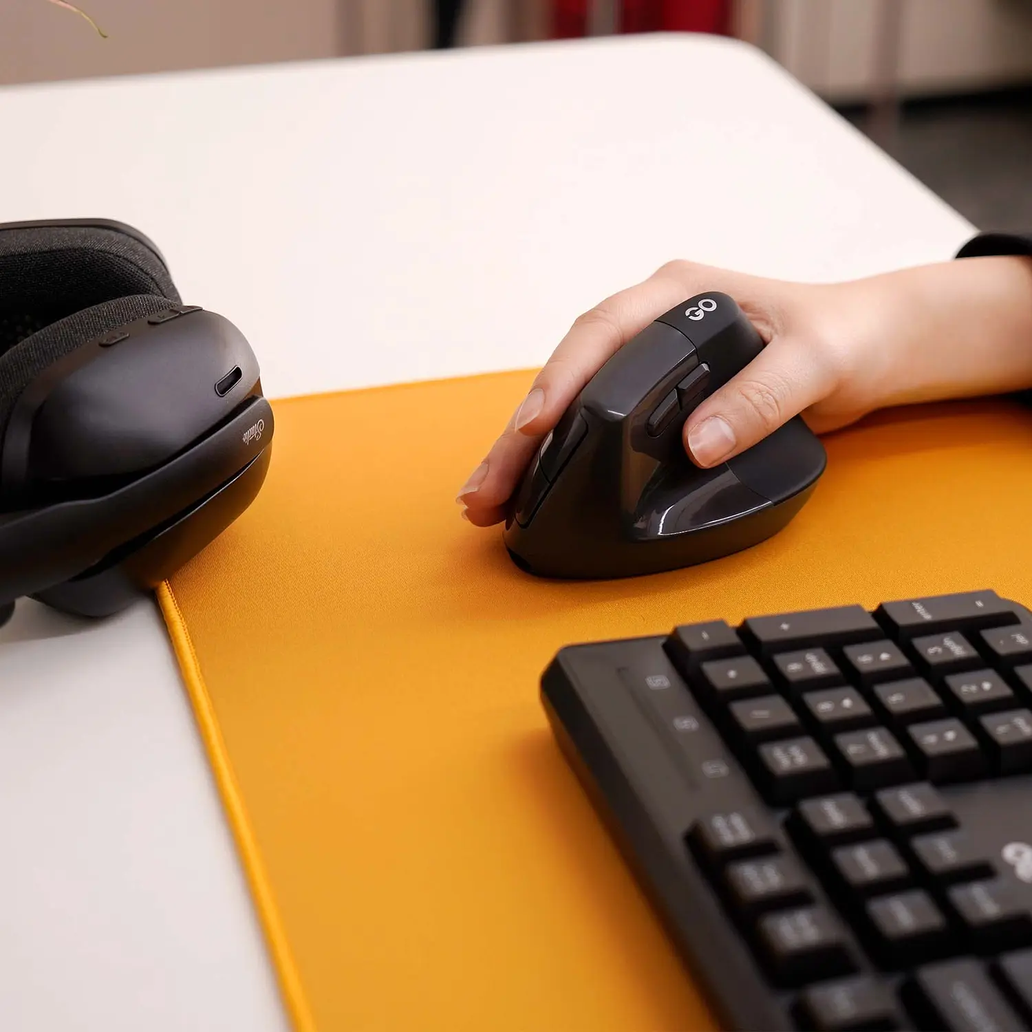 Mouse ergonómico vertical  Fantech GO Comfy inalámbrico W195R Grey 8