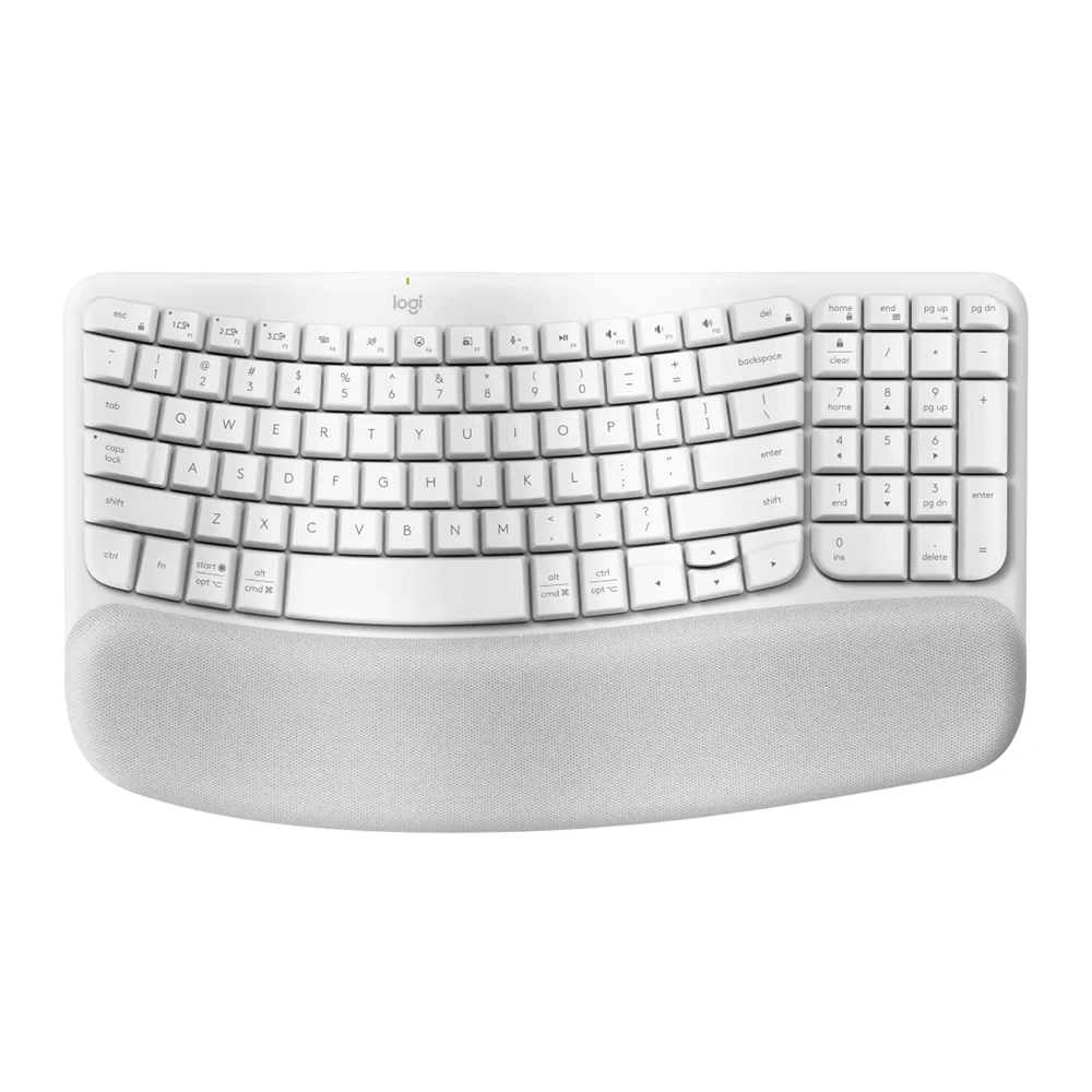 Teclado Ergonómico inalámbrico Logitech Wave Keys, Color Blanco (ES) 1
