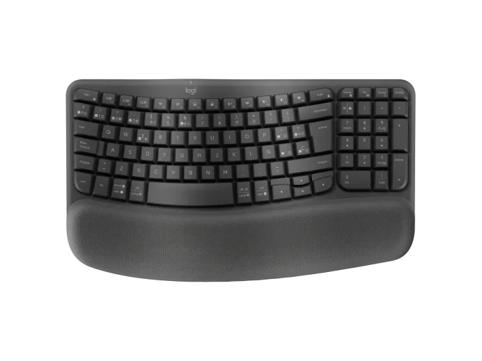 Teclado ergonómico Logitech Wave Keys for Business, Receptor USB-A Logi Bolt 2
