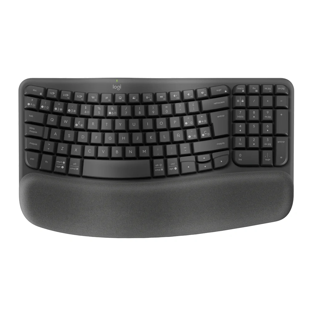 Teclado Ergonómico inalámbrico Logitech Wave Keys, Color Grafito (ES) 1