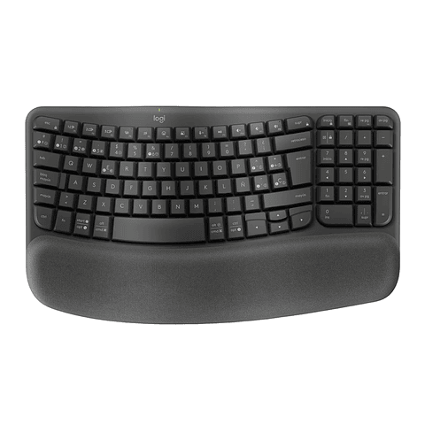Teclado Ergonómico inalámbrico Logitech Wave Keys, Color Grafito (ES)