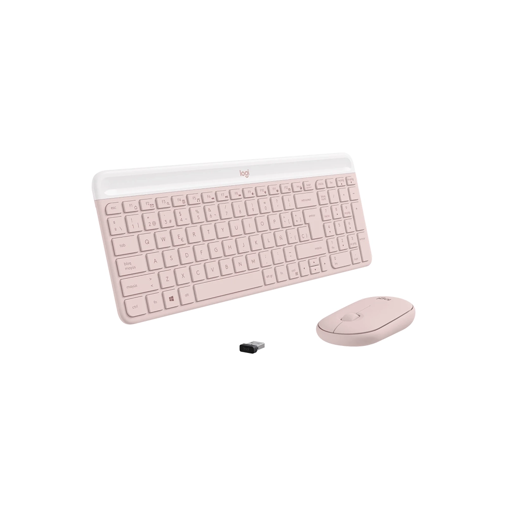 Combo Logitech MK470 Rosado Teclado (Es) + Mouse inalámbrico 3