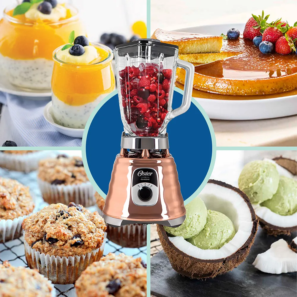 Licuadora clásica Oster® cobre con perilla ergonómica de 3 velocidades BLST4128 8