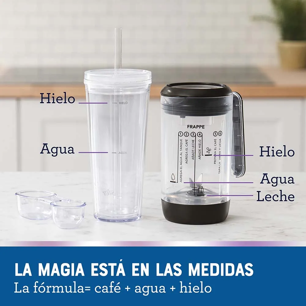 Oster® Cafetera para Frappé, con Licuadora con 3 Funcionalidades, Negra, BVSTDC03B 7