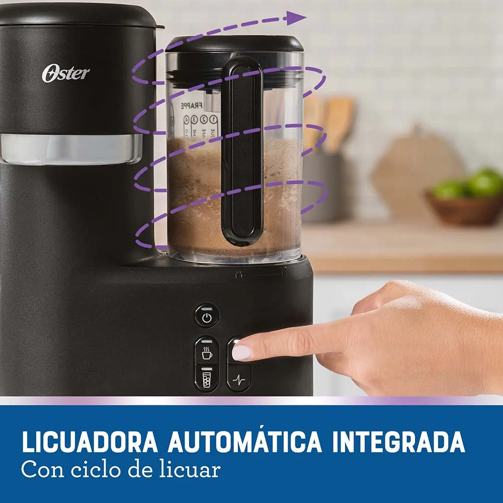 Oster® Cafetera para Frappé, con Licuadora con 3 Funcionalidades, Negra, BVSTDC03B 11
