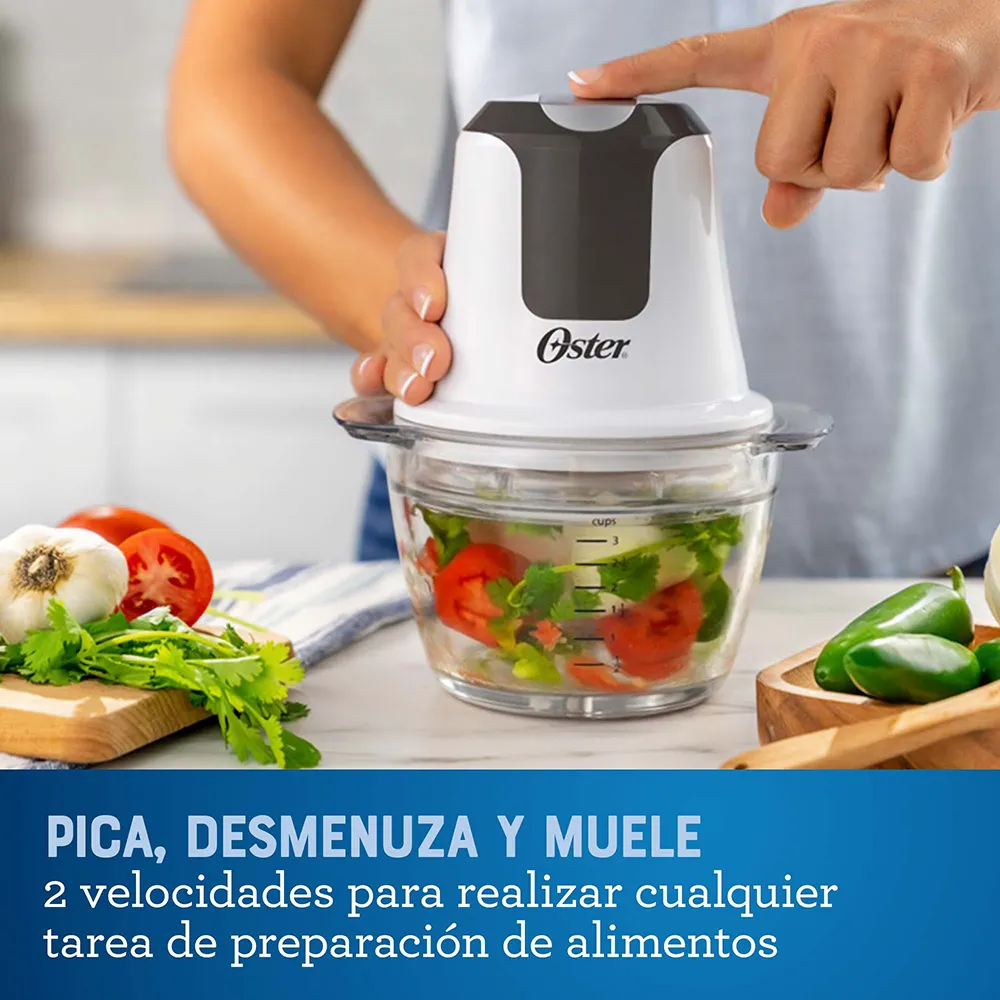 Mini picadora Oster® 3 tazas con tazón de vidrio FPSTFP3340 4