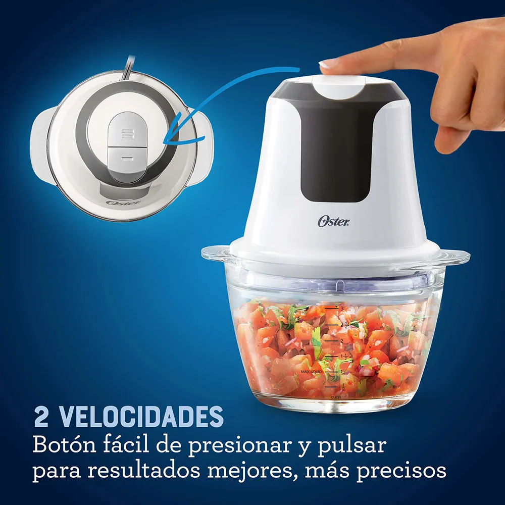 Mini picadora Oster® 3 tazas con tazón de vidrio FPSTFP3340 5
