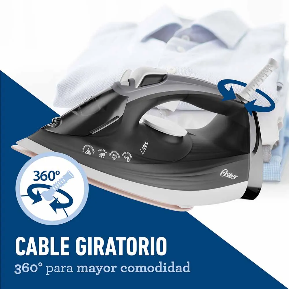 Plancha de vapor con suela grande de cerámica Oster® GCSTEP2501 5