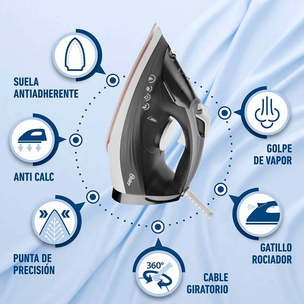 Plancha de vapor con suela grande de cerámica Oster® GCSTEP2501 7