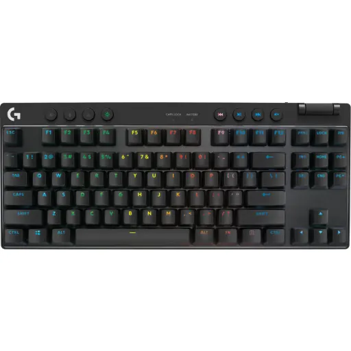 Teclado Gamer Inalámbrico Logitech PRO X TKL LIGHTSPEED, Mecánico, Switch GX Brown, Inglés, Black 1