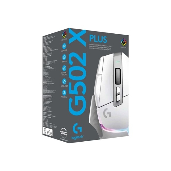 Mouse gamer wirelless g502 x plus white logitech 5