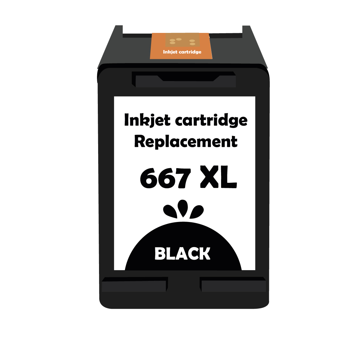 Tinta Alternativa Para 667xl negro Formato Blister 21ml 1