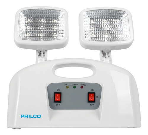 Lampara De Emergencia Led 2 Focos Philco Certificado Sec Color Blanco 3