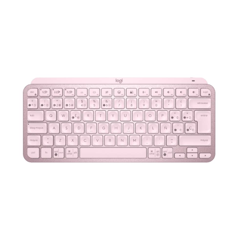 Teclado Logitech MX Keys Mini Rosado Inalambrico Bluetooth 1