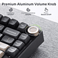 Teclado Mecánico Royal Kludge sky cyan con cable R75 75% SW Brown - Miniatura 3