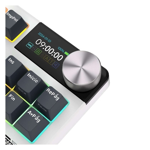 Teclado Mecánico Royal Kludge RK S85 WHITE NIGHT TKL 80% TRI-MODE 2