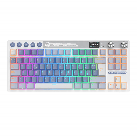 Teclado Mecánico Inalámbrico RK M87 Ocean Blue 80% TKL Español – Royal Kludge