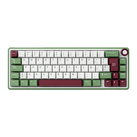 Teclado Mecánico Español Rk Royal Kludge R65 Green Chartreuse switch