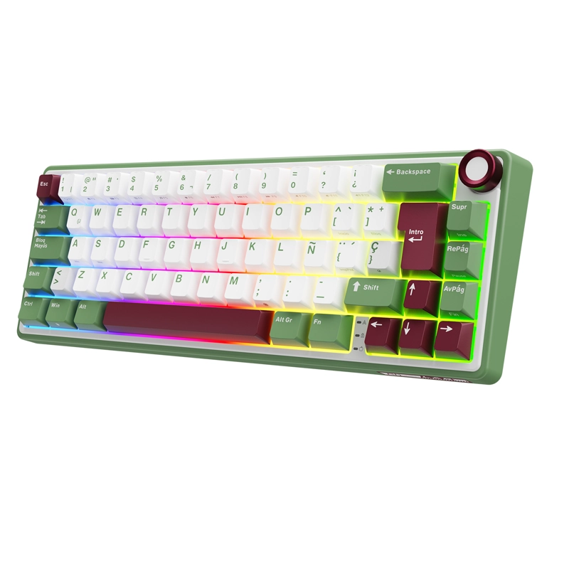 Teclado Mecánico Español Rk Royal Kludge R65 Green Chartreuse switch 3