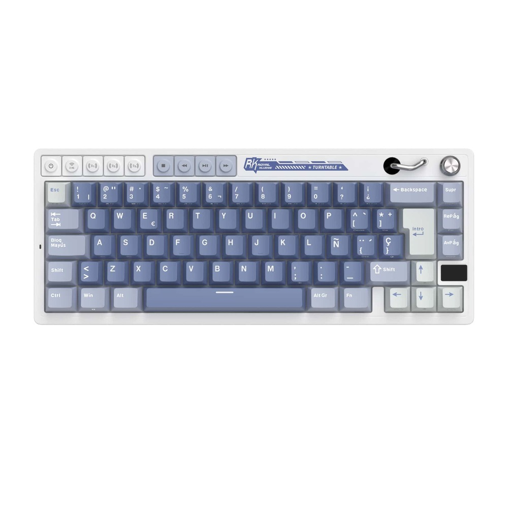 Teclado Mecánico Inalámbrico RK Royal Kludge M65 Ocean Blue 65% Español sw beige 1