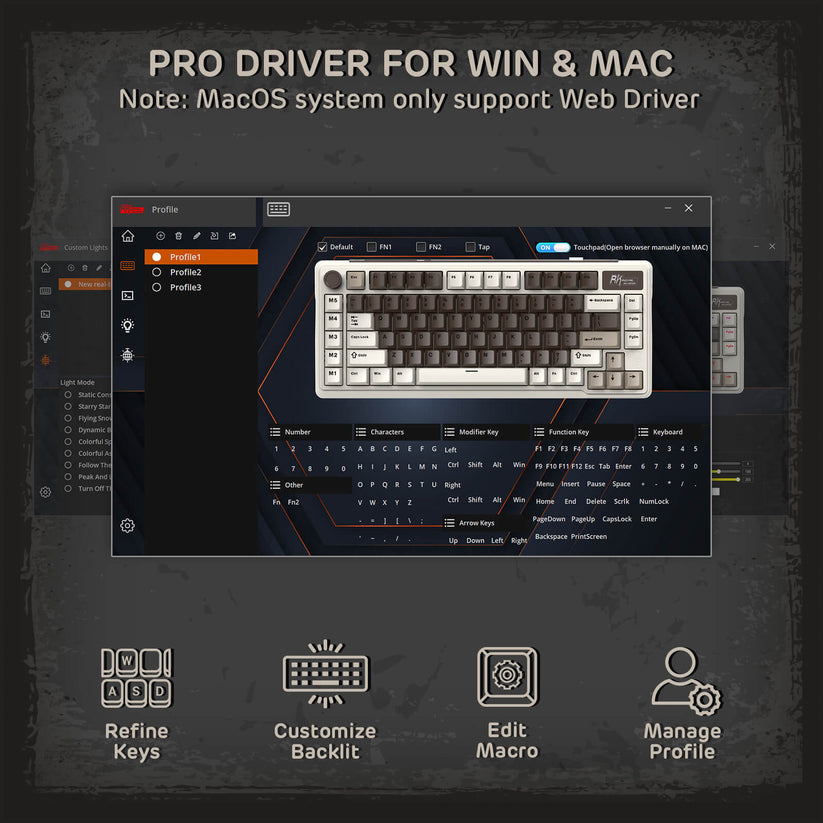 Teclado Mecánico Royal Kludge RK-L75 Palm Green / SW Cream 3