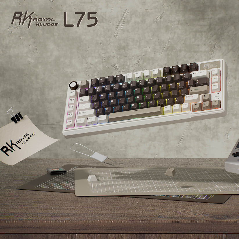 Teclado Mecánico Royal Kludge RK-L75 Palm Green / SW Cream 7