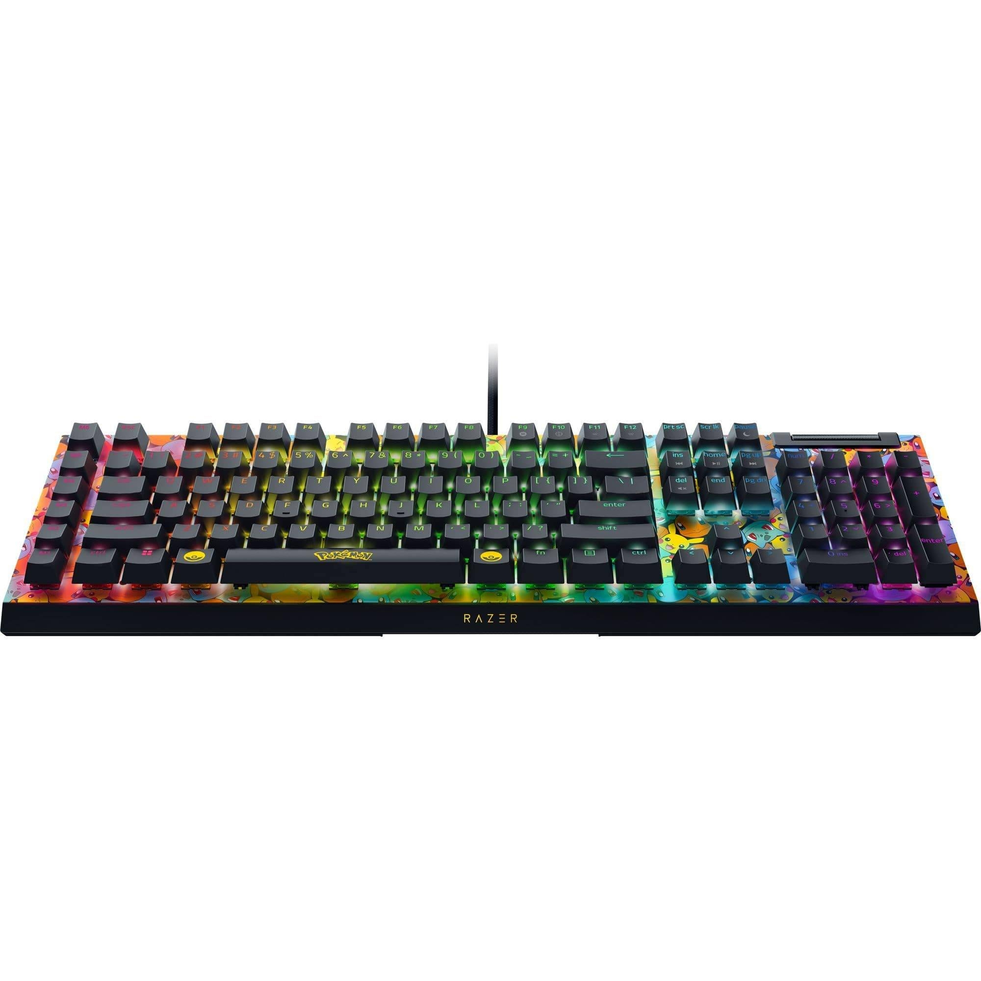 Teclado Gamer Razer Blackwidow V4 X Pokemon Starters Edition, Switch Green, Full Size, Inglés US 2