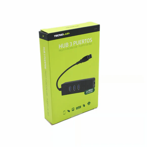 Hub Usb 3 Puertos Usb 3.0 + 1 Red Tecnolab Tl345 2
