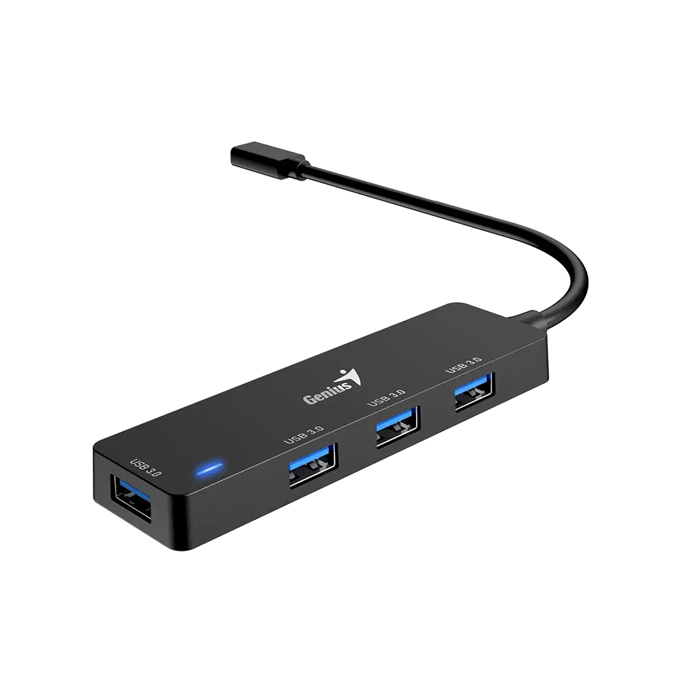 Hub Usb 3,0 4 Puertos Black Uh-400 Genius 1